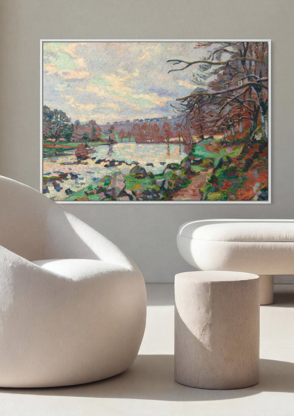 Quadro Decorativo Paisagem Outonal - Armand Guillaumin em ambiente decorado