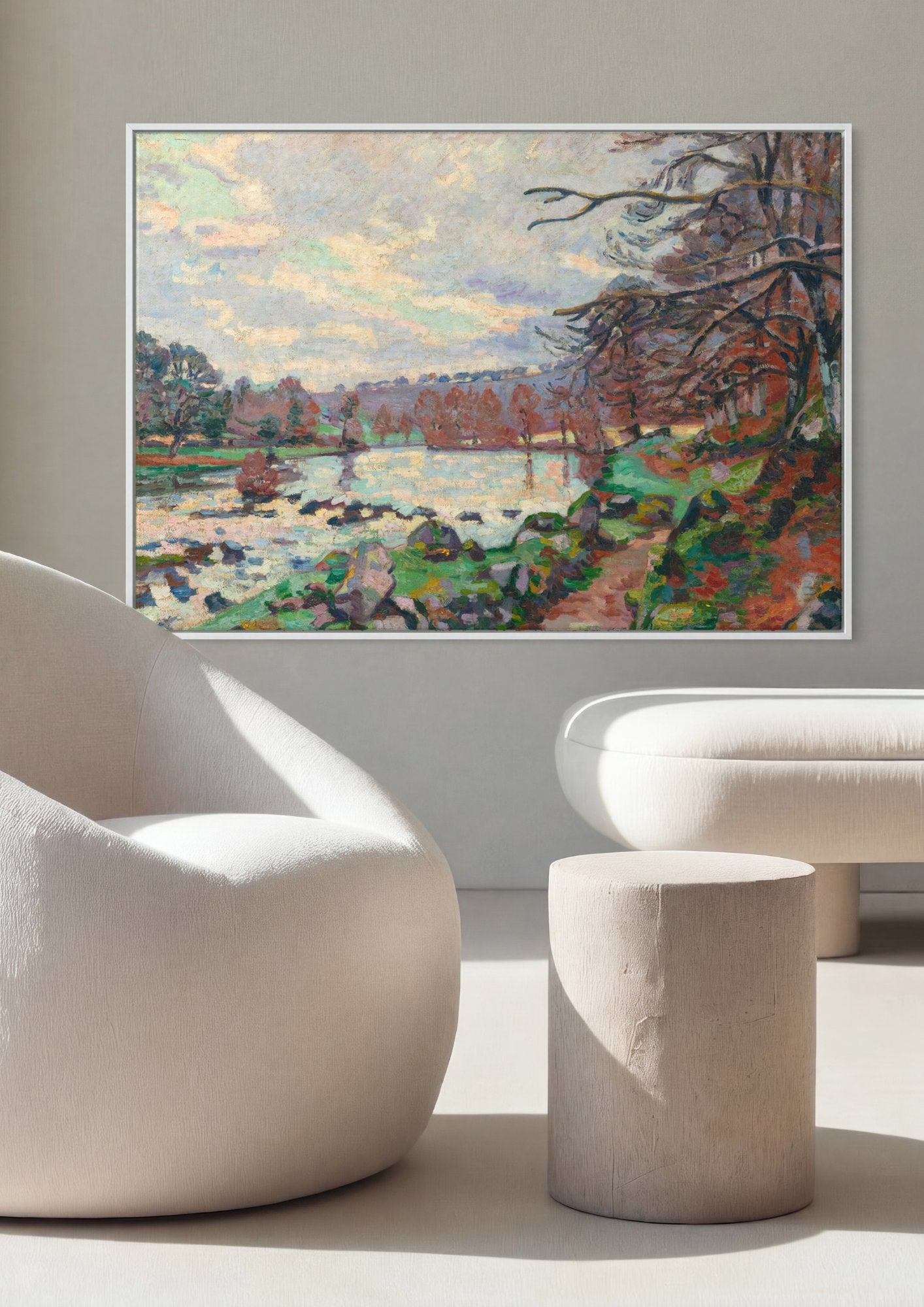 Quadro Decorativo Paisagem Outonal - Armand Guillaumin em ambiente decorado