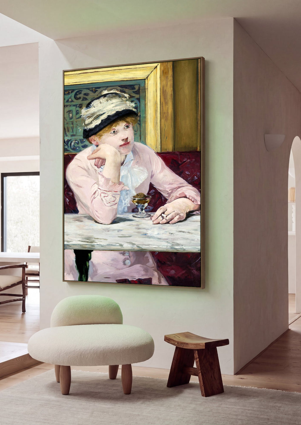 Quadro Decorativo A Cerveja (La Bière) - Manet em ambiente decorado