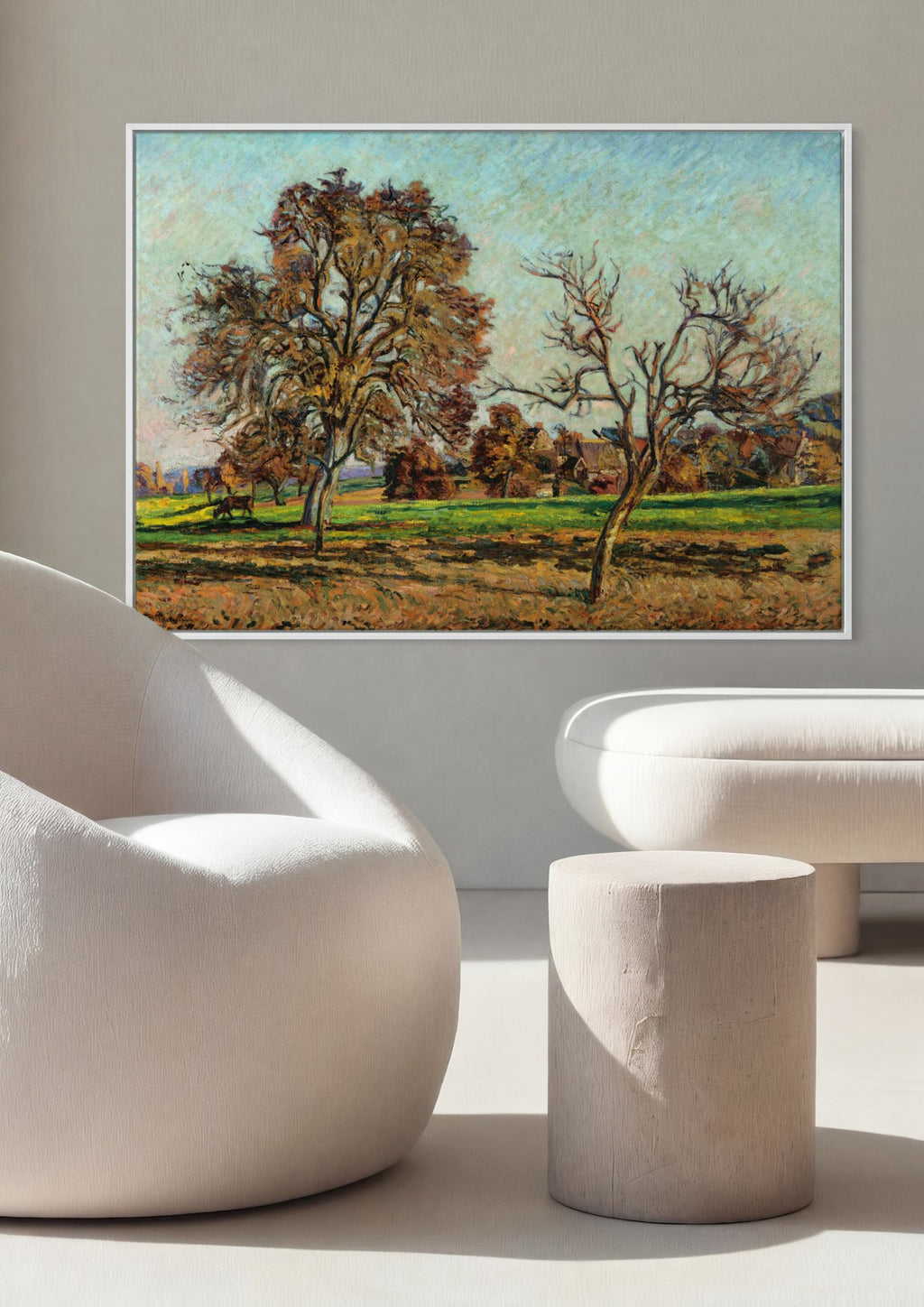 Quadro Decorativo Paisagem Outonal - Armand Guillaumin em ambiente decorado