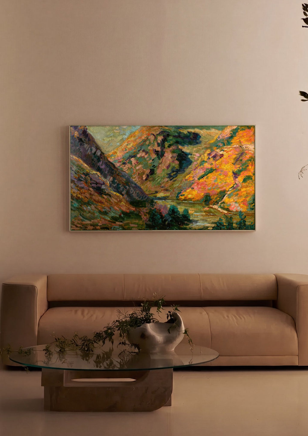 Quadro Decorativo Paisagem Outonal - Armand Guillaumin em ambiente decorado