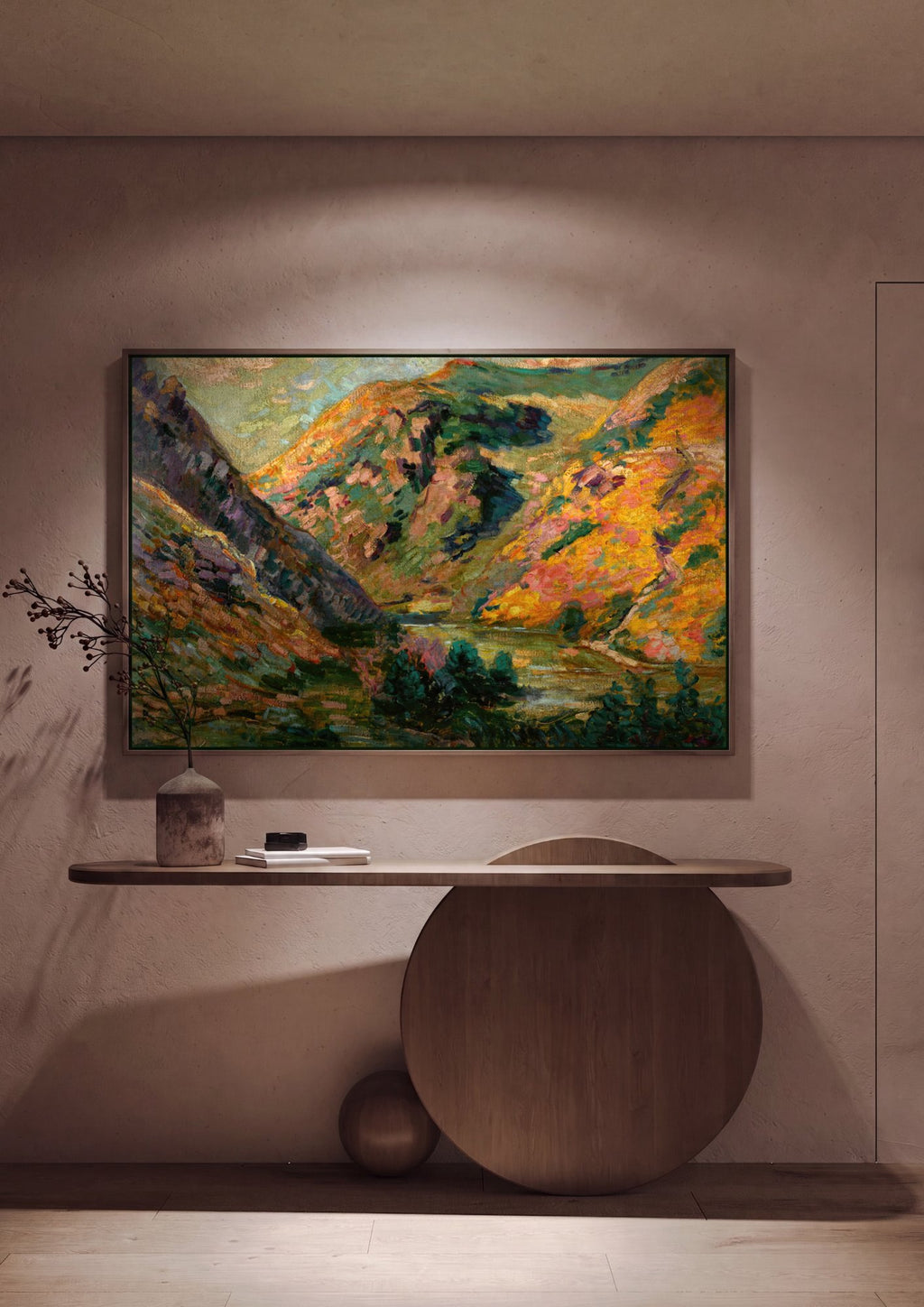 Quadro Decorativo Paisagem Outonal - Armand Guillaumin em ambiente decorado