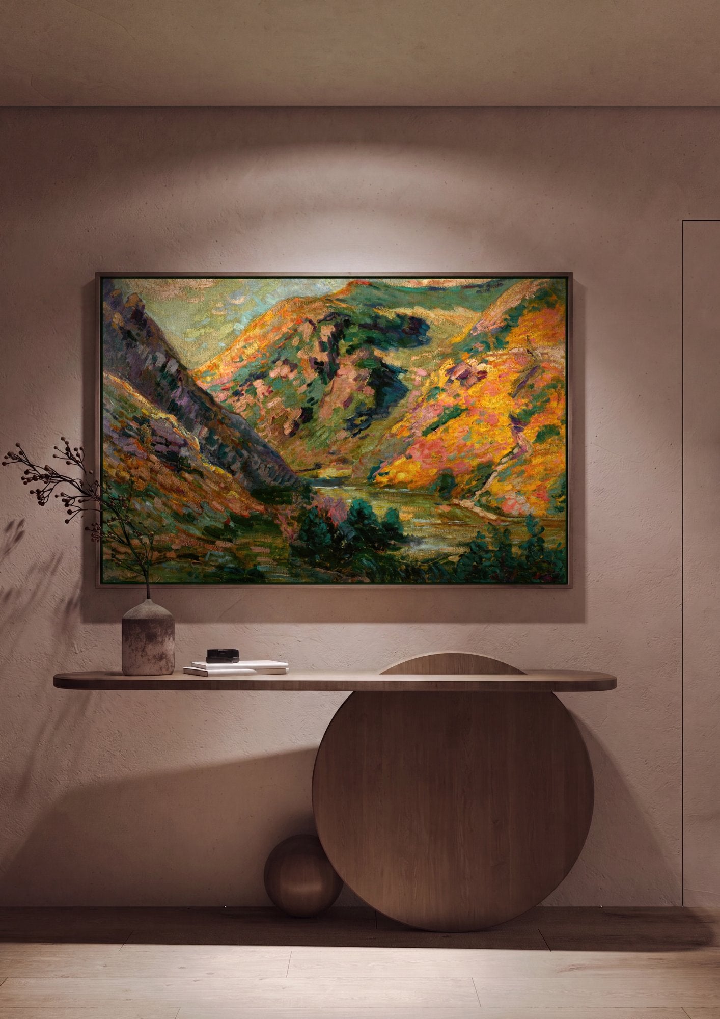 Quadro Decorativo Paisagem Outonal - Armand Guillaumin em ambiente decorado