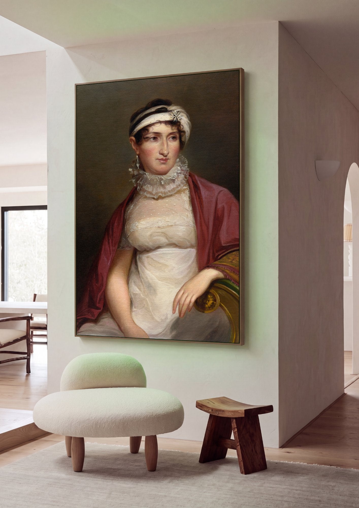 Quadro Decorativo Retrato de Dama - Thomas Sully em ambiente decorado