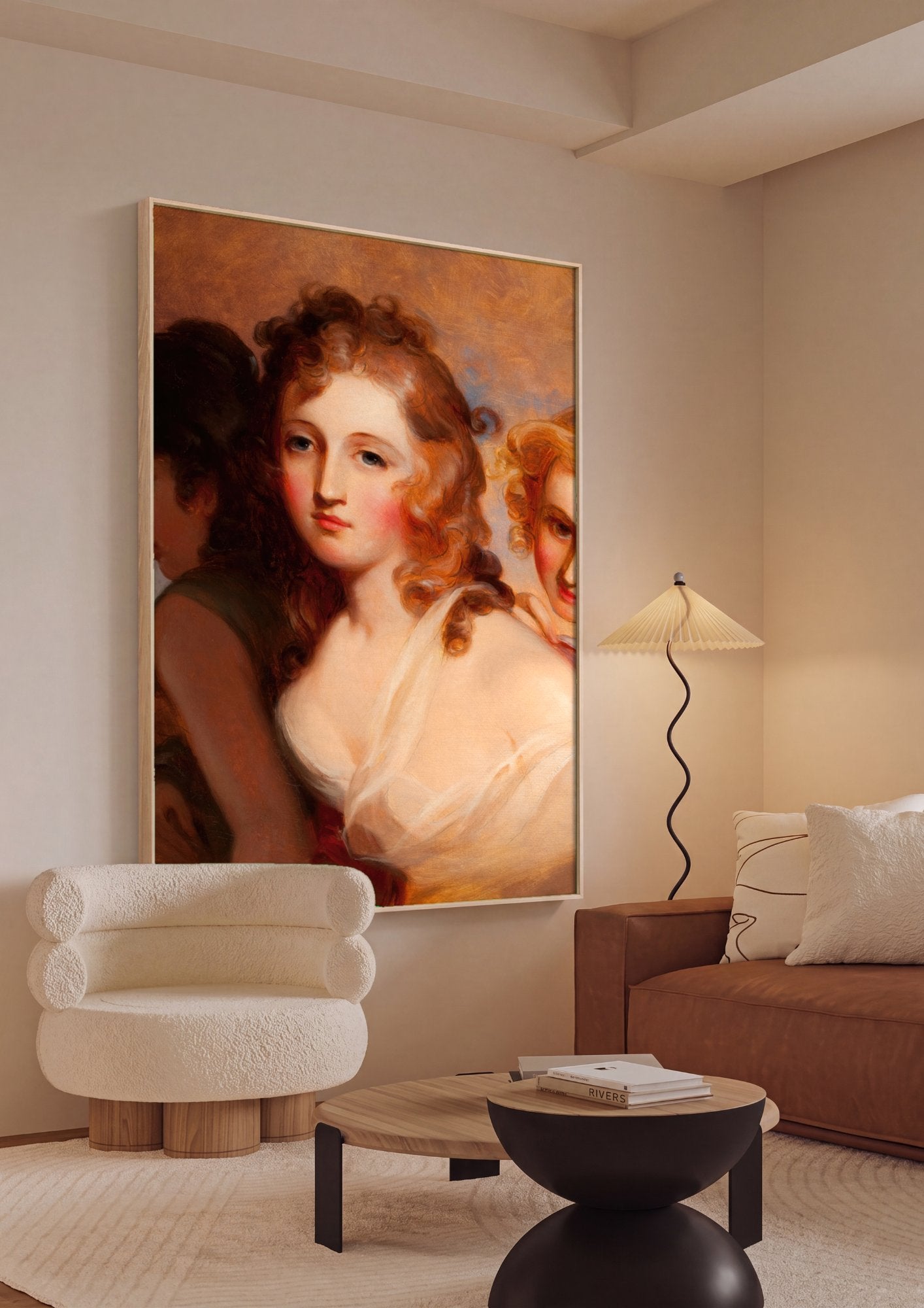 Quadro Decorativo 'As Tres Idades' - Thomas Sully em ambiente decorado