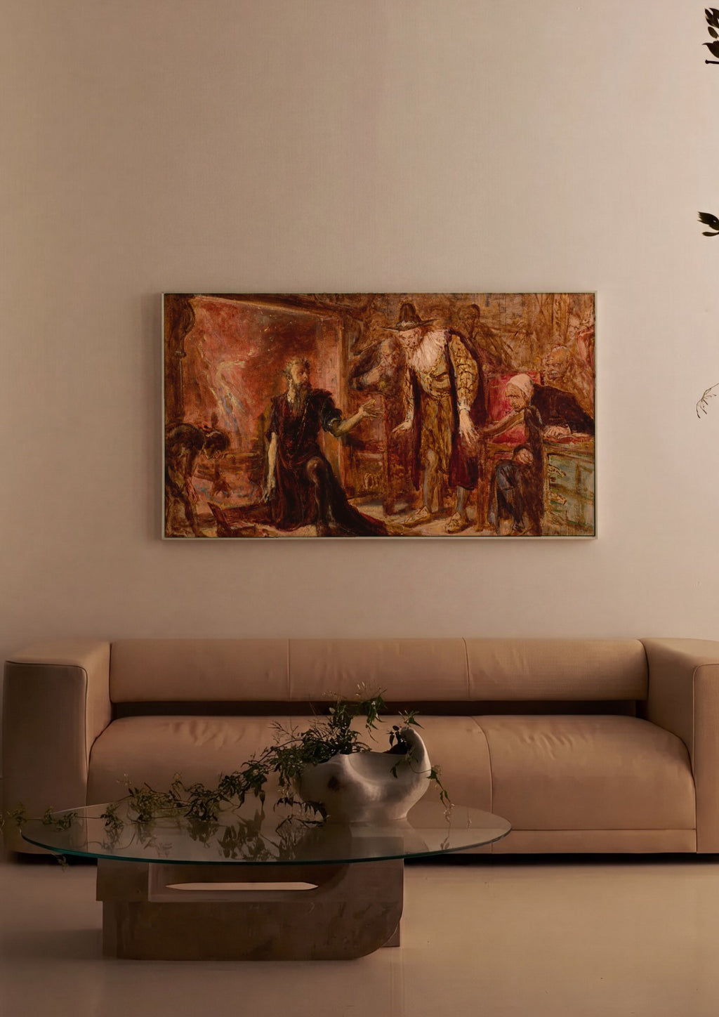 Quadro Decorativo Cena Histórica - Jan Matejko em ambiente decorado