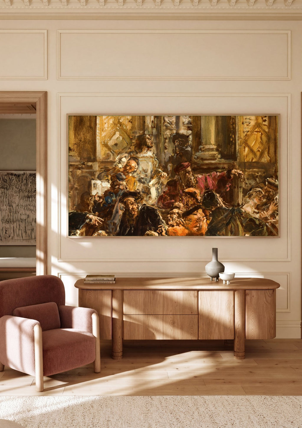 Quadro Decorativo Cena Histórica - Jan Matejko em ambiente decorado