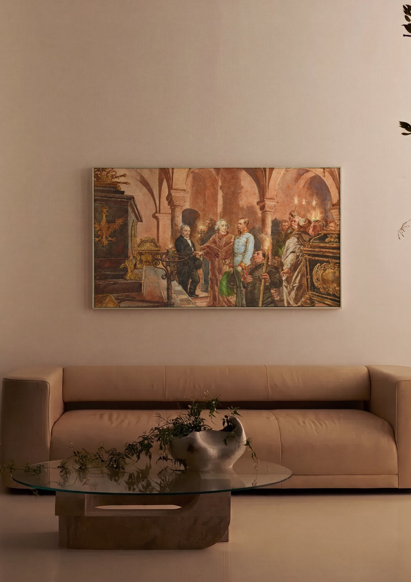 Quadro Decorativo Cena Histórica - Jan Matejko em ambiente decorado