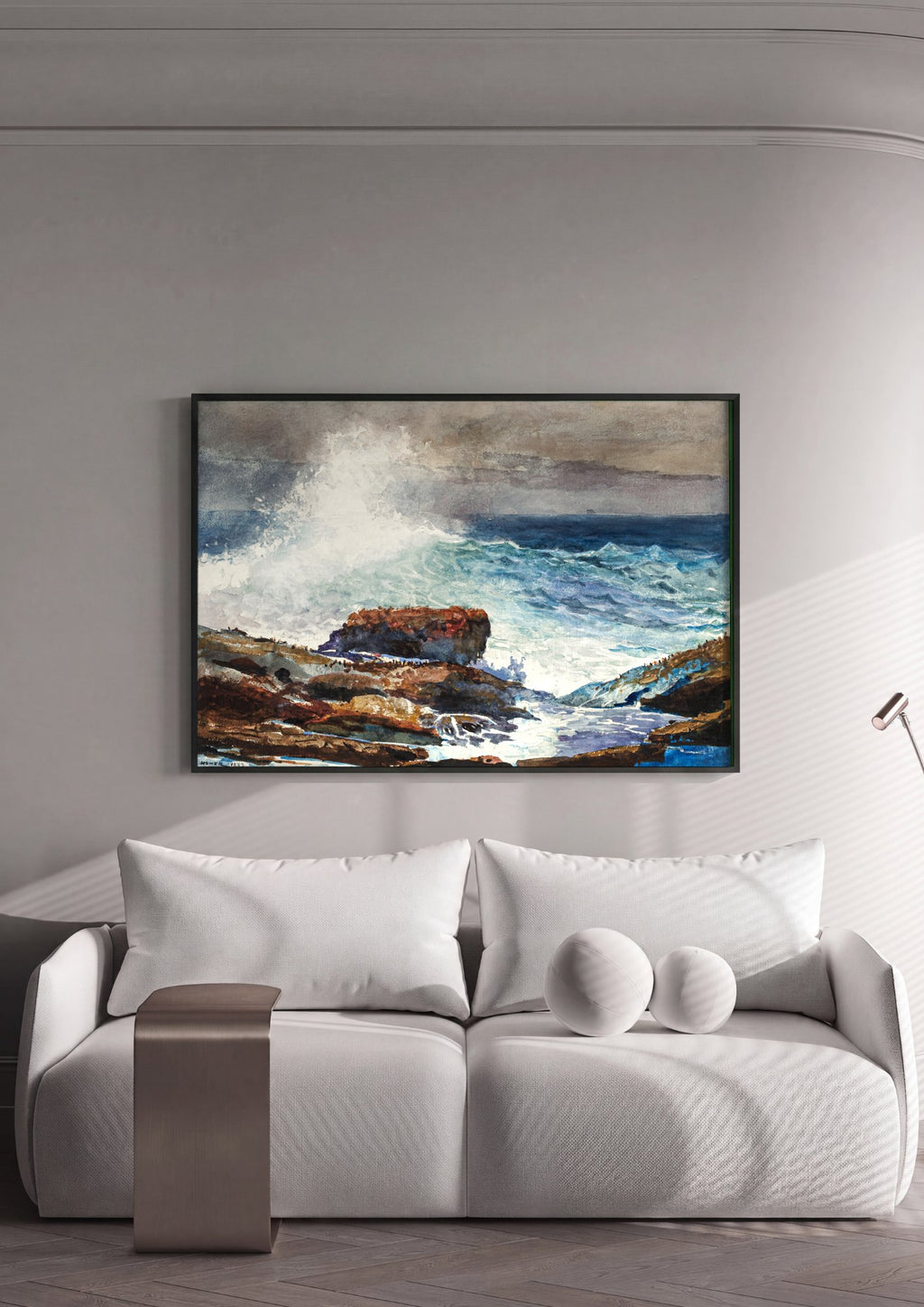 Quadro Decorativo A Onda - Winslow Homer em ambiente decorado