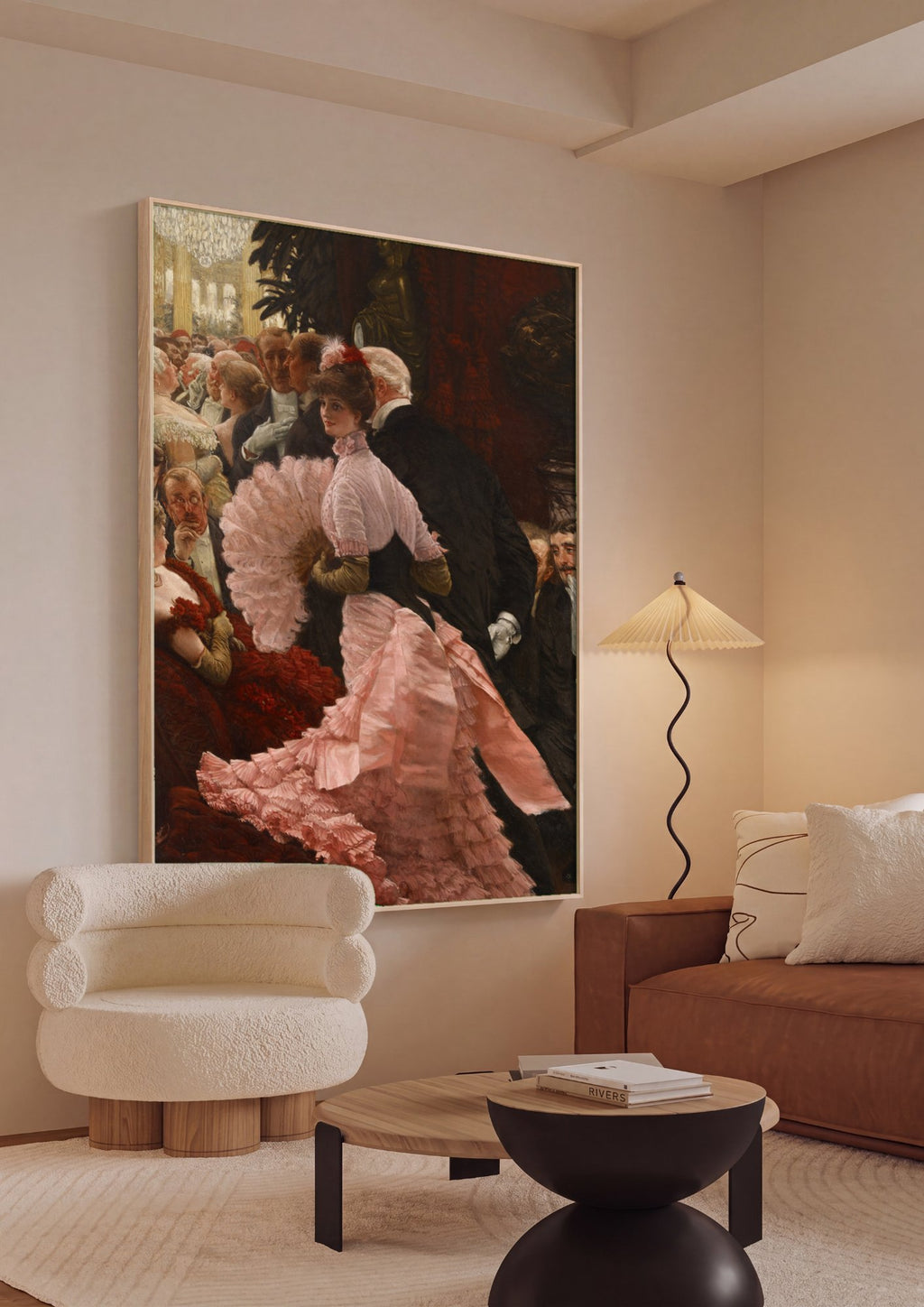 Quadro Decorativo A Festa de Gala - James Tissot em ambiente decorado