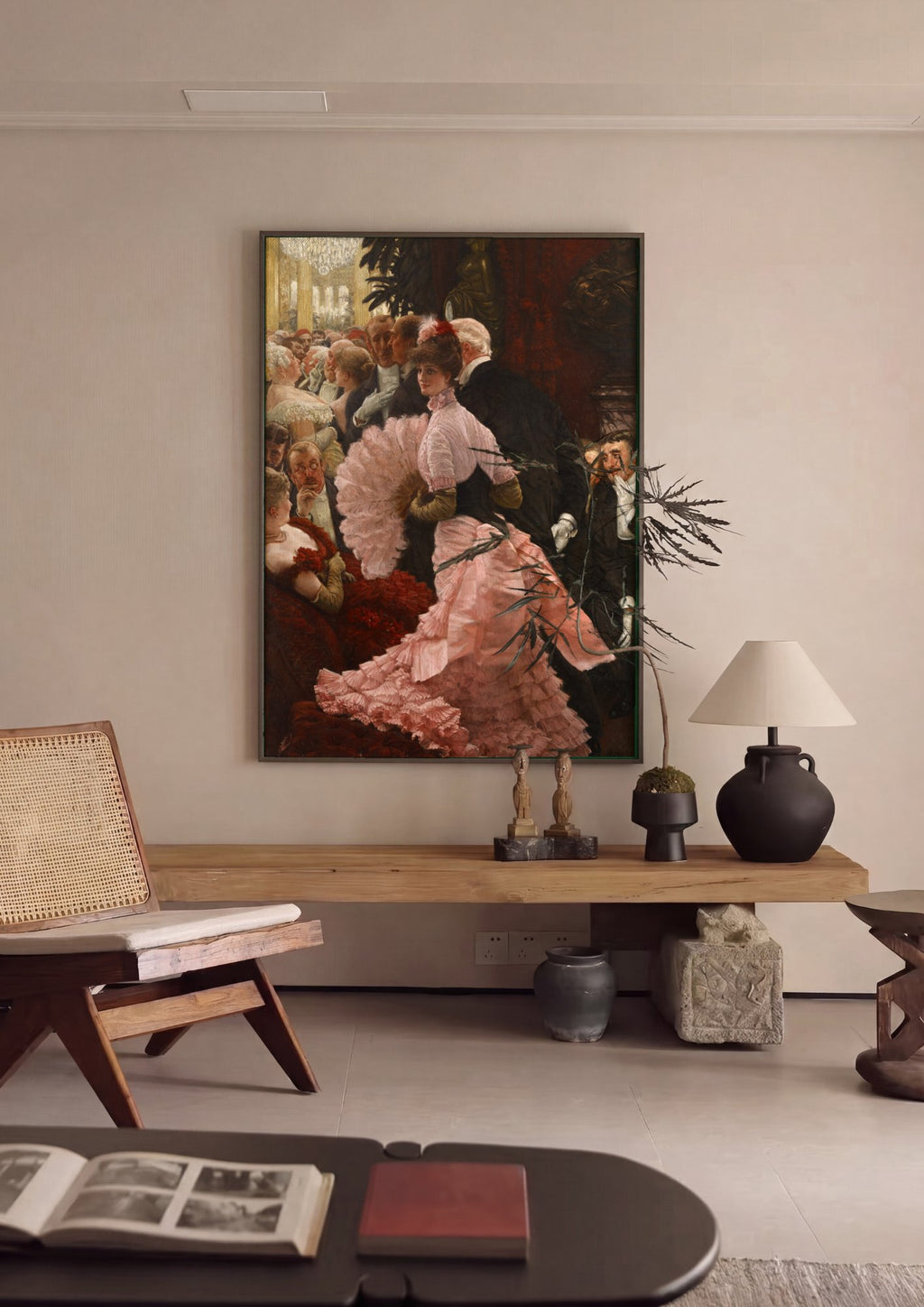 Quadro Decorativo A Festa de Gala - James Tissot em ambiente decorado