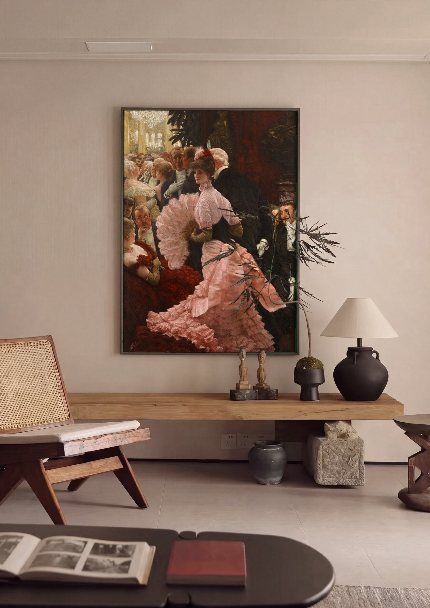 Quadro Decorativo A Festa de Gala - James Tissot em ambiente decorado