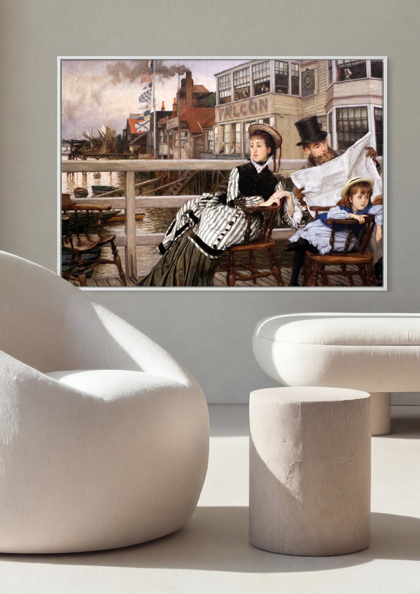 Quadro Decorativo 'The Last Evening' - James Tissot em ambiente decorado