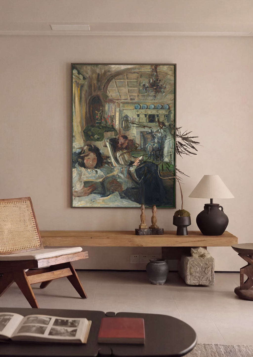 Quadro Decorativo Cena de Interior - James Jebusa Shannon em ambiente decorado