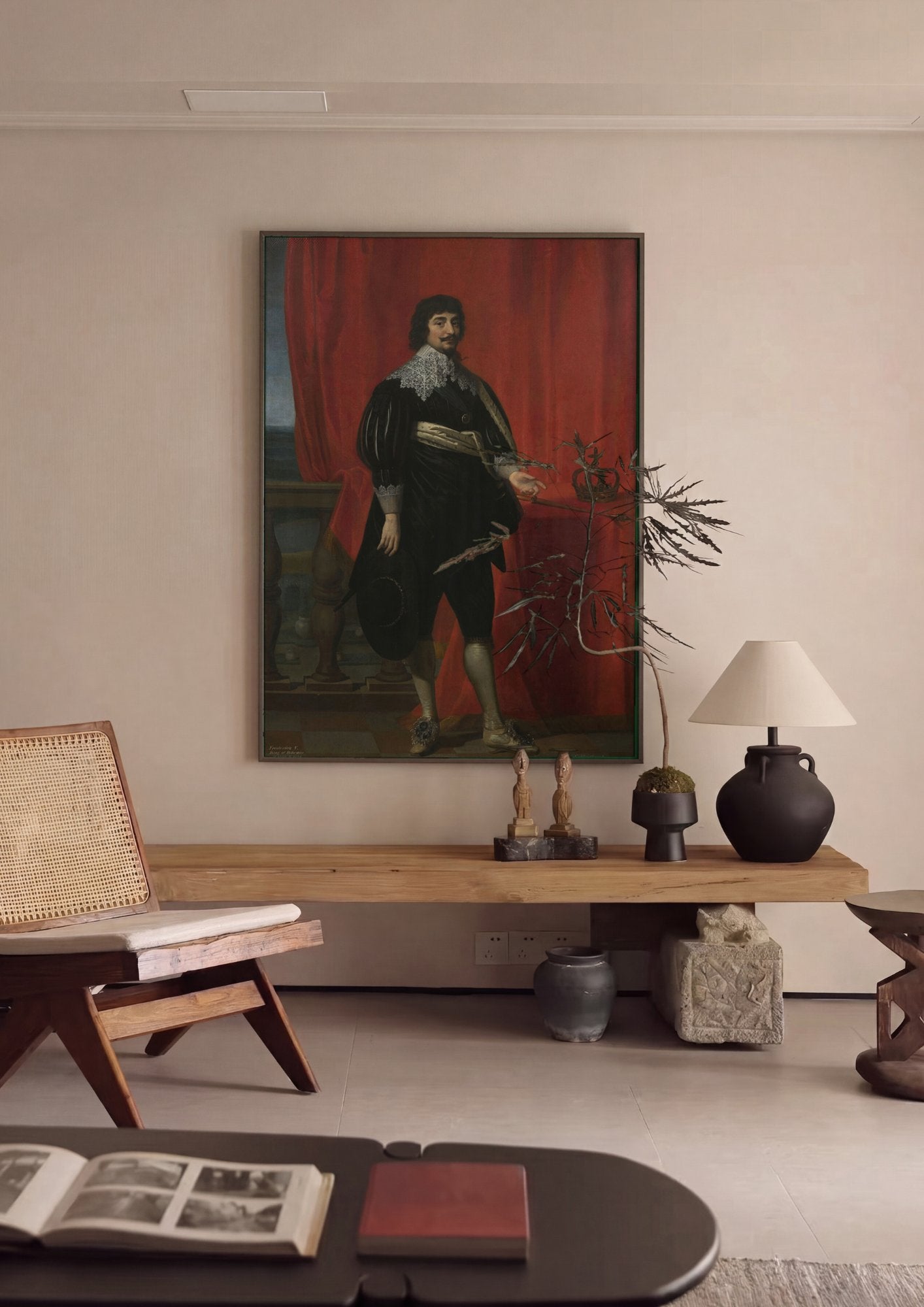 Quadro Decorativo Frederico V da Boêmia - Gerard van Honthorst em ambiente decorado