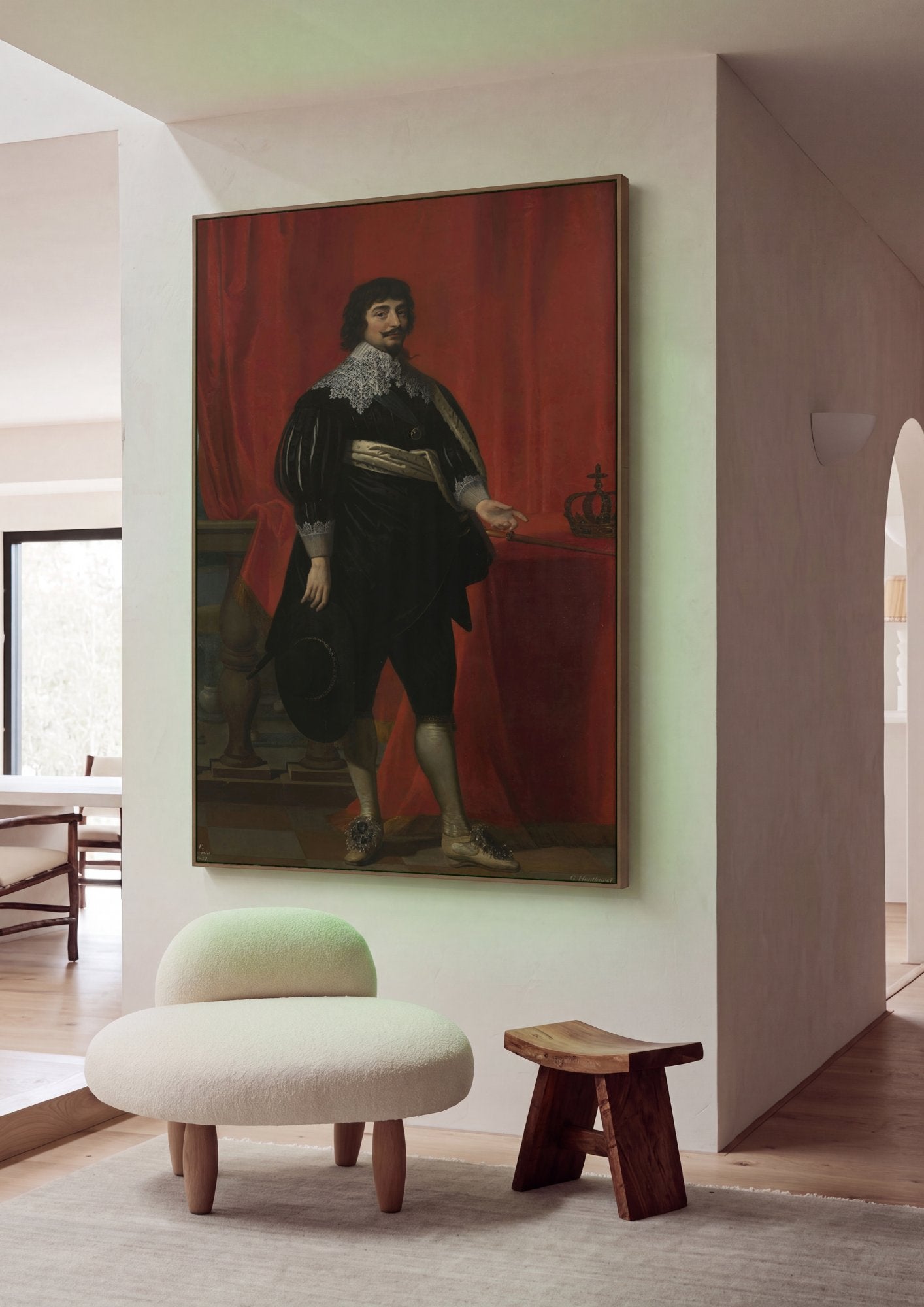 Quadro Decorativo Frederico V da Boêmia - Gerard van Honthorst em ambiente decorado
