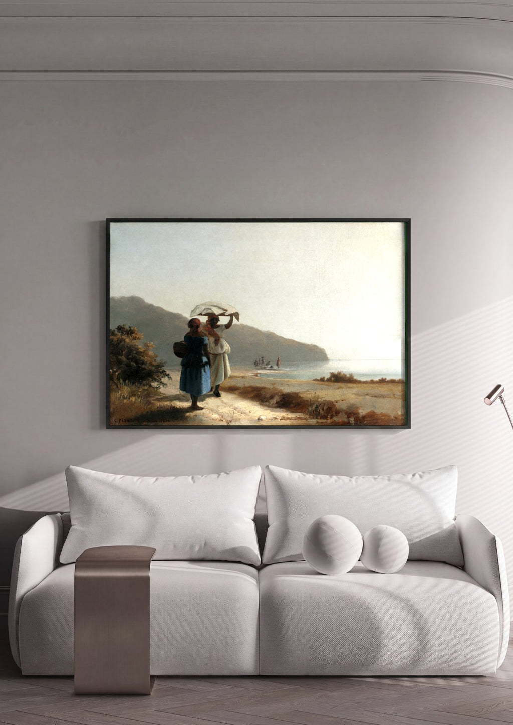 Quadro Decorativo Cenas Antilhanas - Camille Pissarro em ambiente decorado