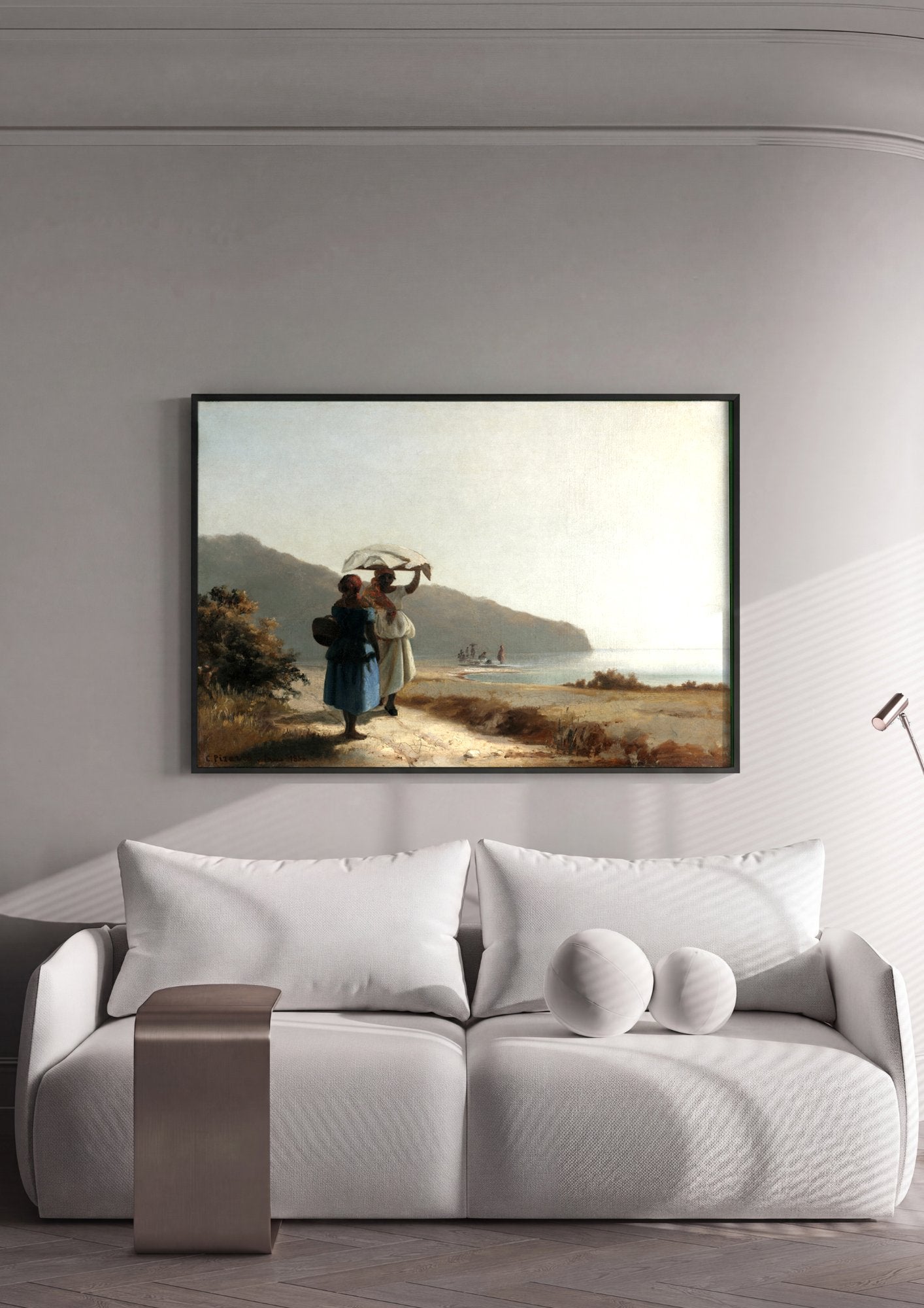 Quadro Decorativo Cenas Antilhanas - Camille Pissarro em ambiente decorado