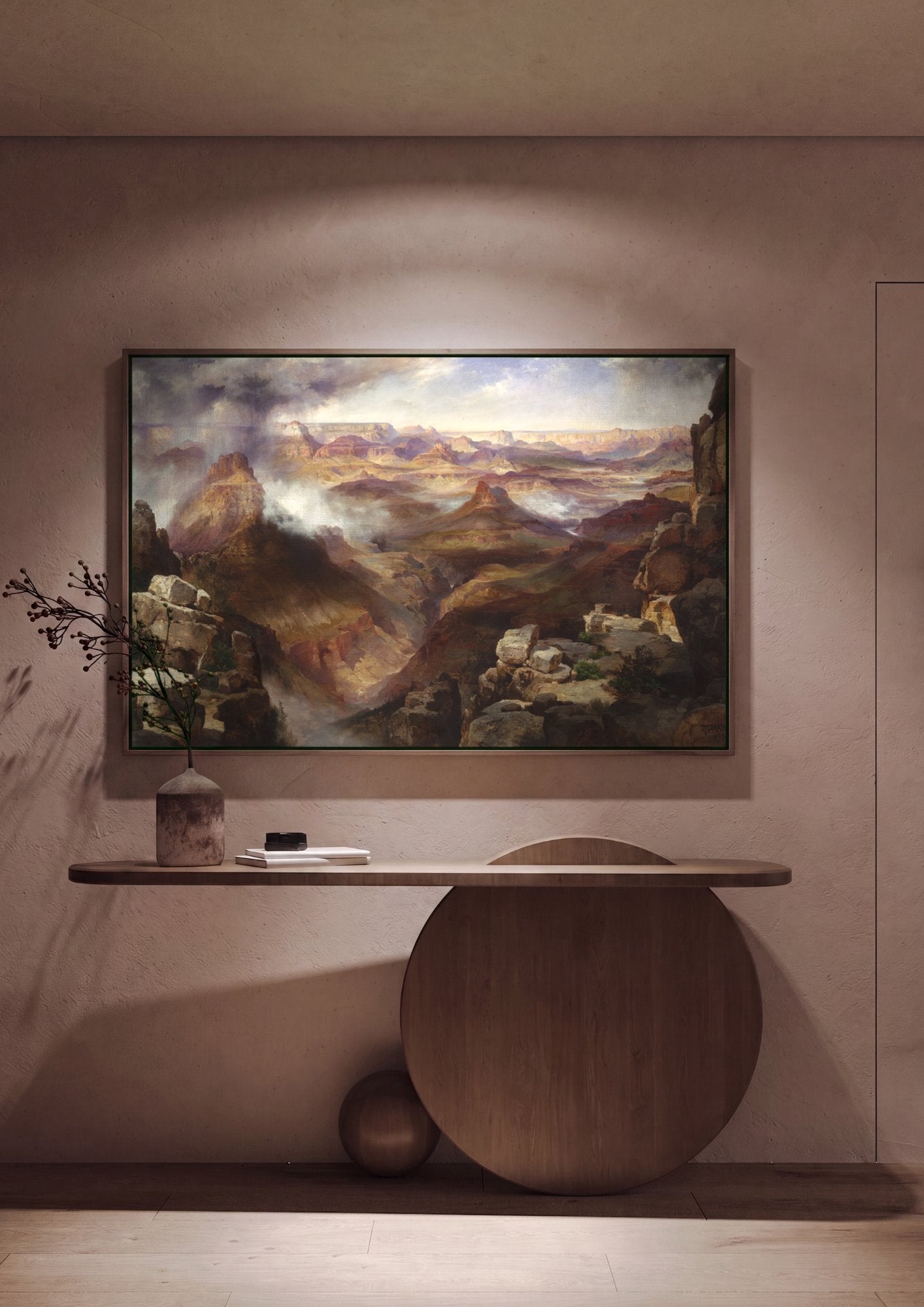 Quadro Decorativo Grand Canyon - Thomas Moran em ambiente decorado