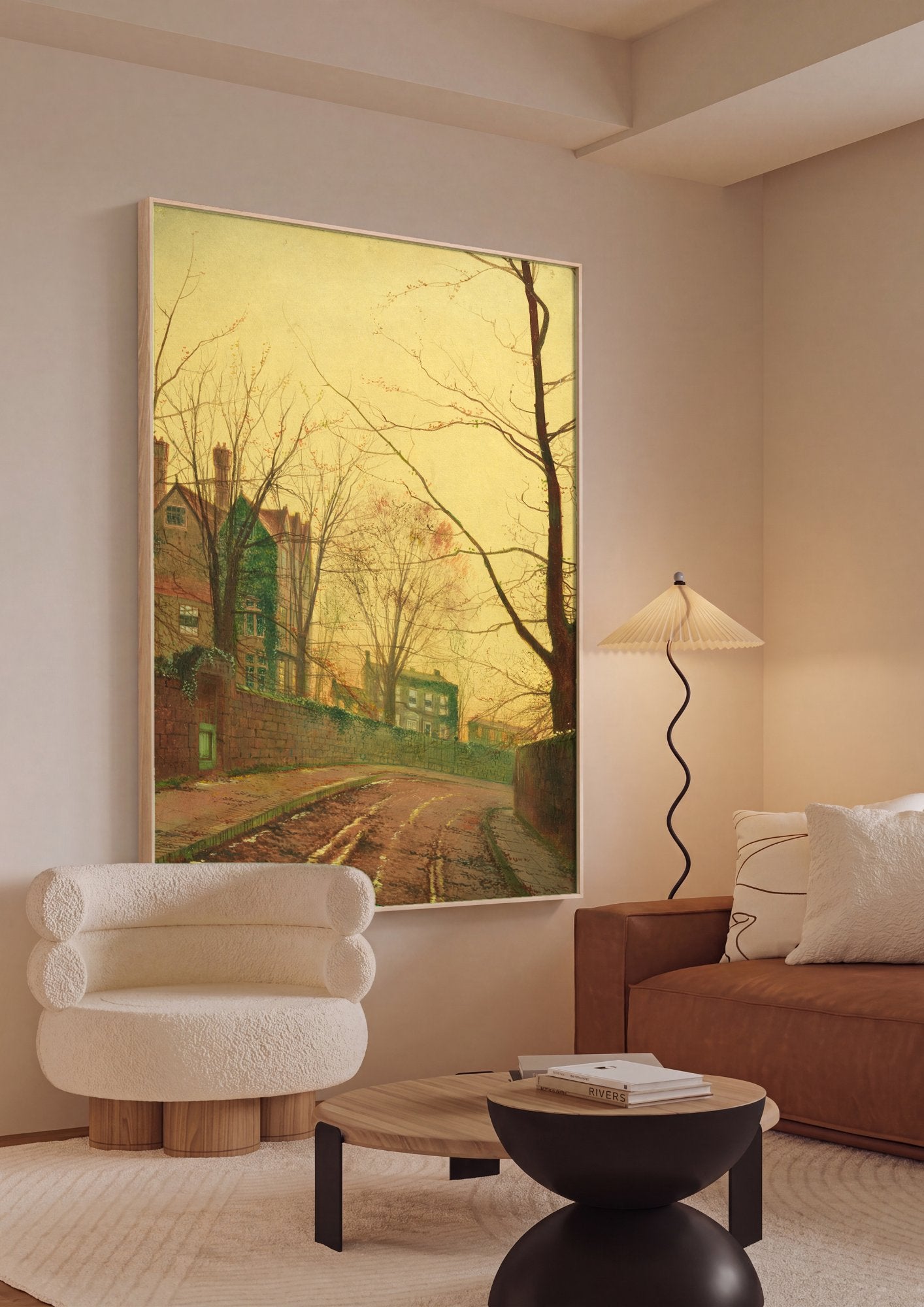 Quadro Decorativo A Rua do Outono - Grimshaw em ambiente decorado
