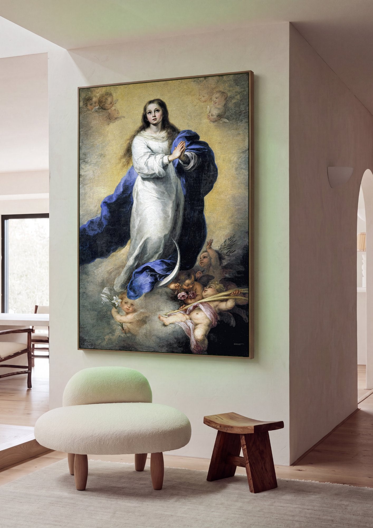 Quadro Decorativo Imaculada Conceição - Murillo em ambiente decorado