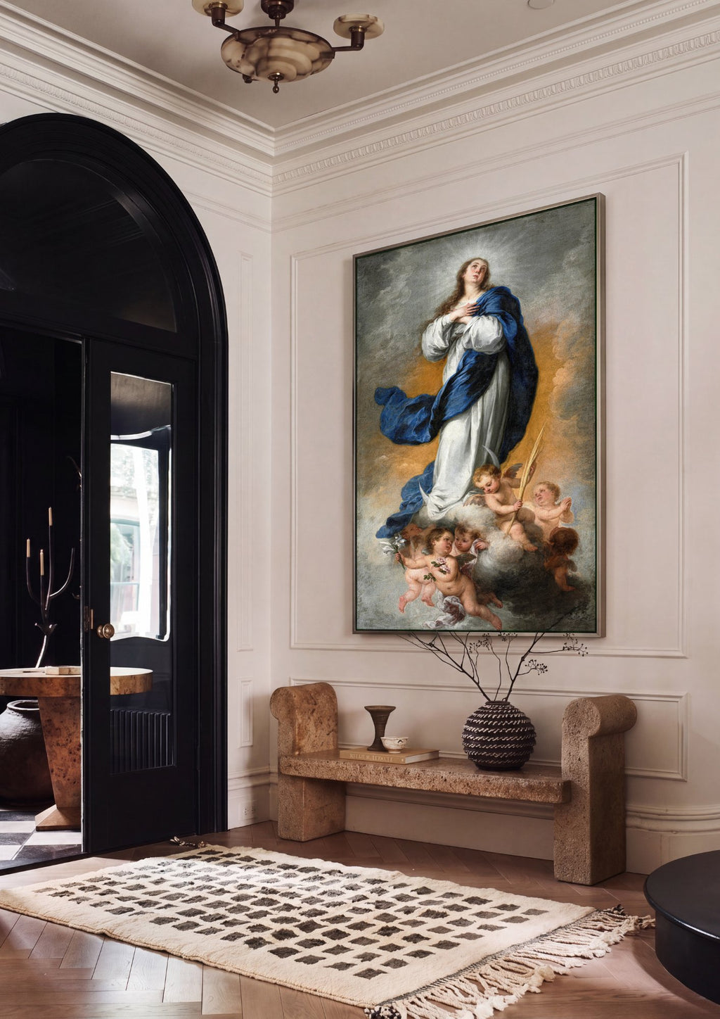 Quadro Decorativo Imaculada Conceição - Murillo em ambiente decorado