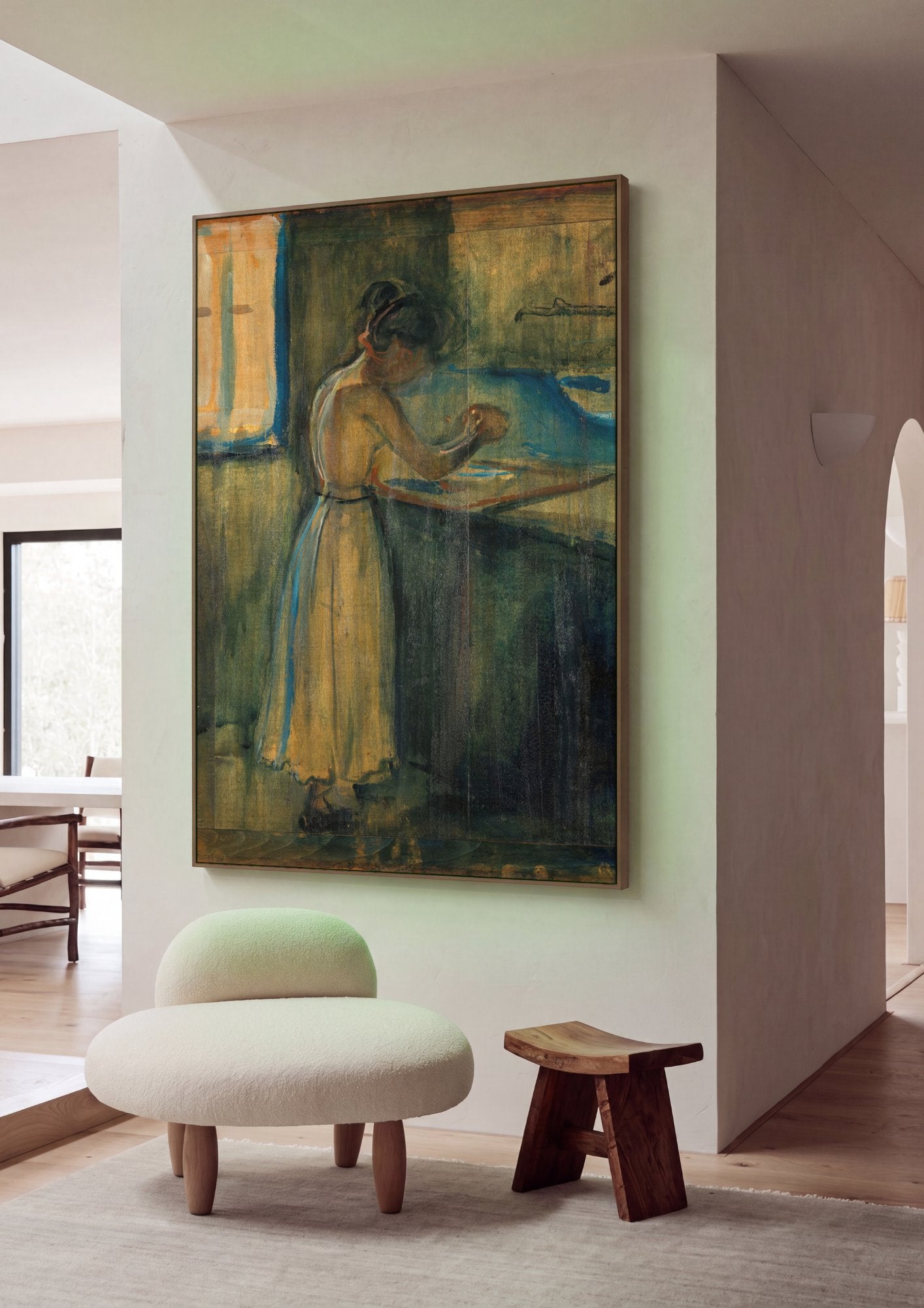 Quadro Decorativo A Lavadeira - Edvard Munch em ambiente decorado