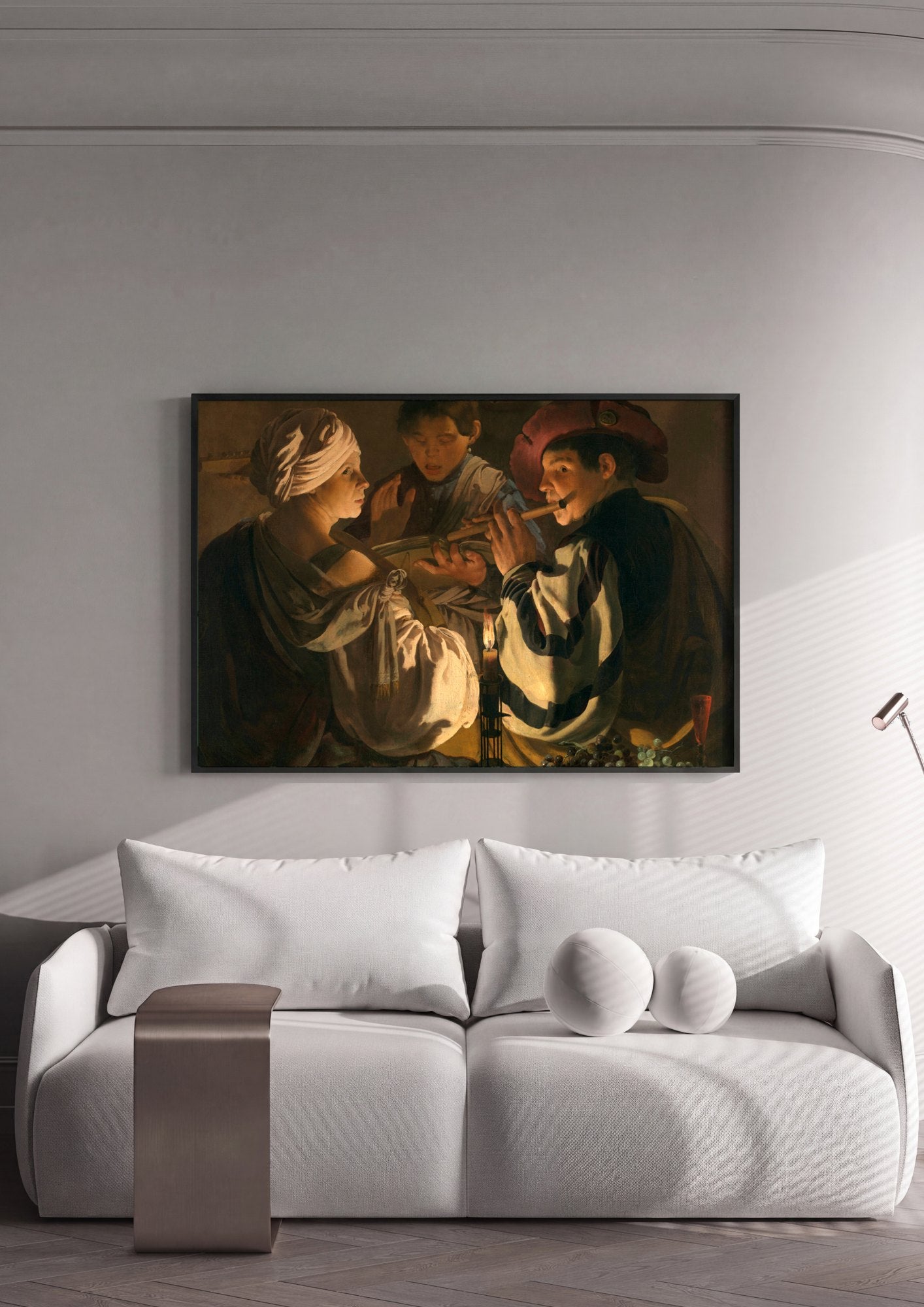 Quadro Decorativo A Concerto Noturno - Hendrick ter Brugghen | quadro emoldurado na parede