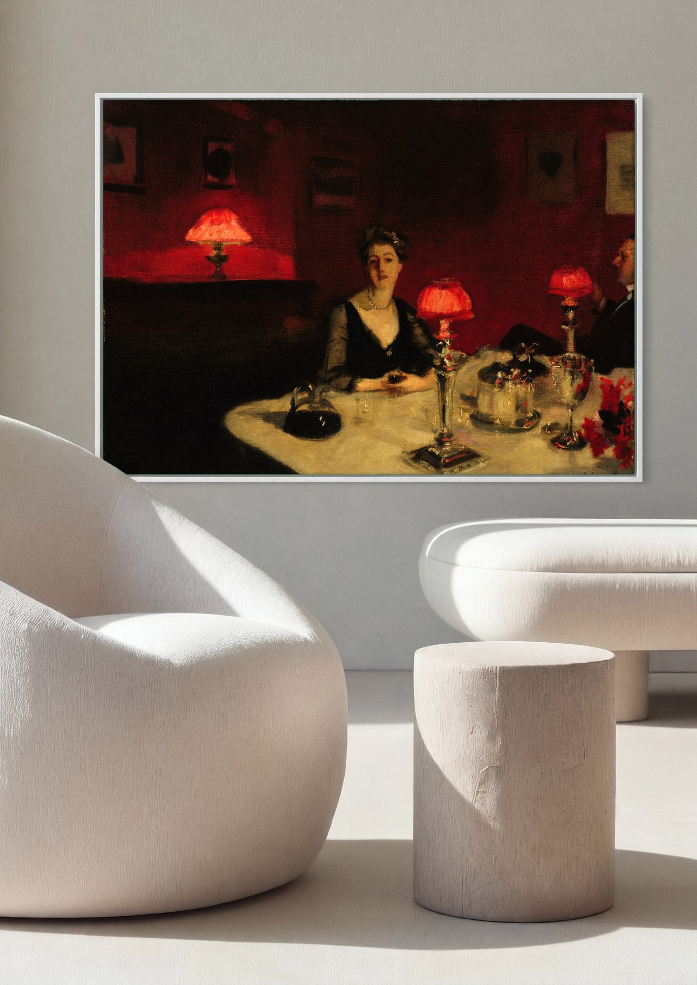 Quadro Decorativo Jantar Íntimo - John Singer Sargent | quadro emoldurado na parede