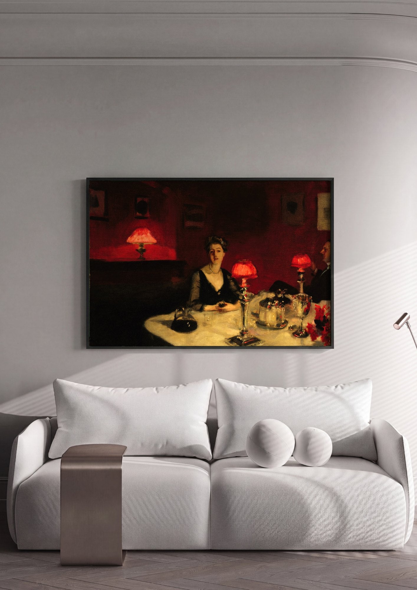 Quadro Decorativo Jantar Íntimo - John Singer Sargent | quadro emoldurado na parede