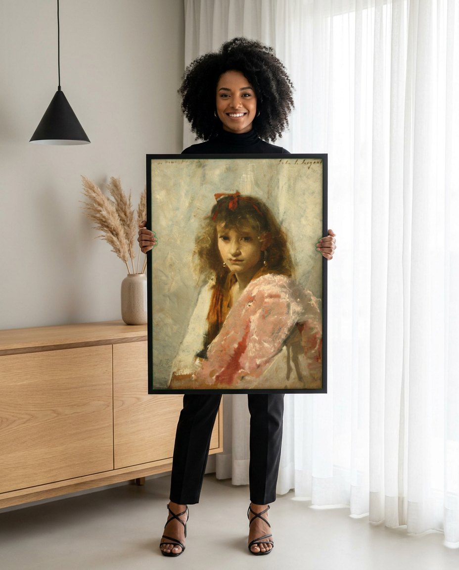 Quadro Decorativo Carmela Bertagna - John Singer Sargent | modelo apresentando o quadro emoldurado