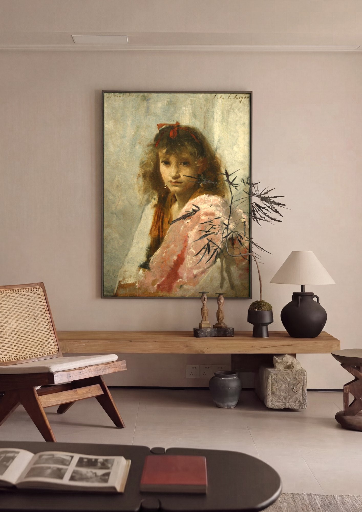 Quadro Decorativo Carmela Bertagna - John Singer Sargent | quadro emoldurado na parede