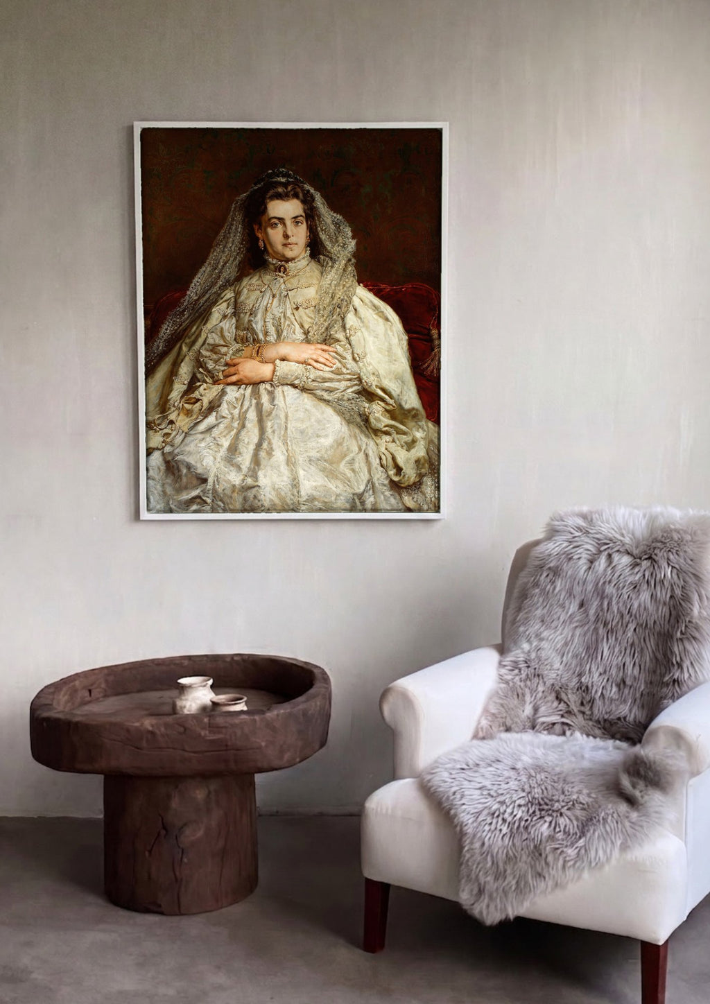 Quadro Decorativo Retrato de Mulher - Jan Matejko | quadro emoldurado na parede