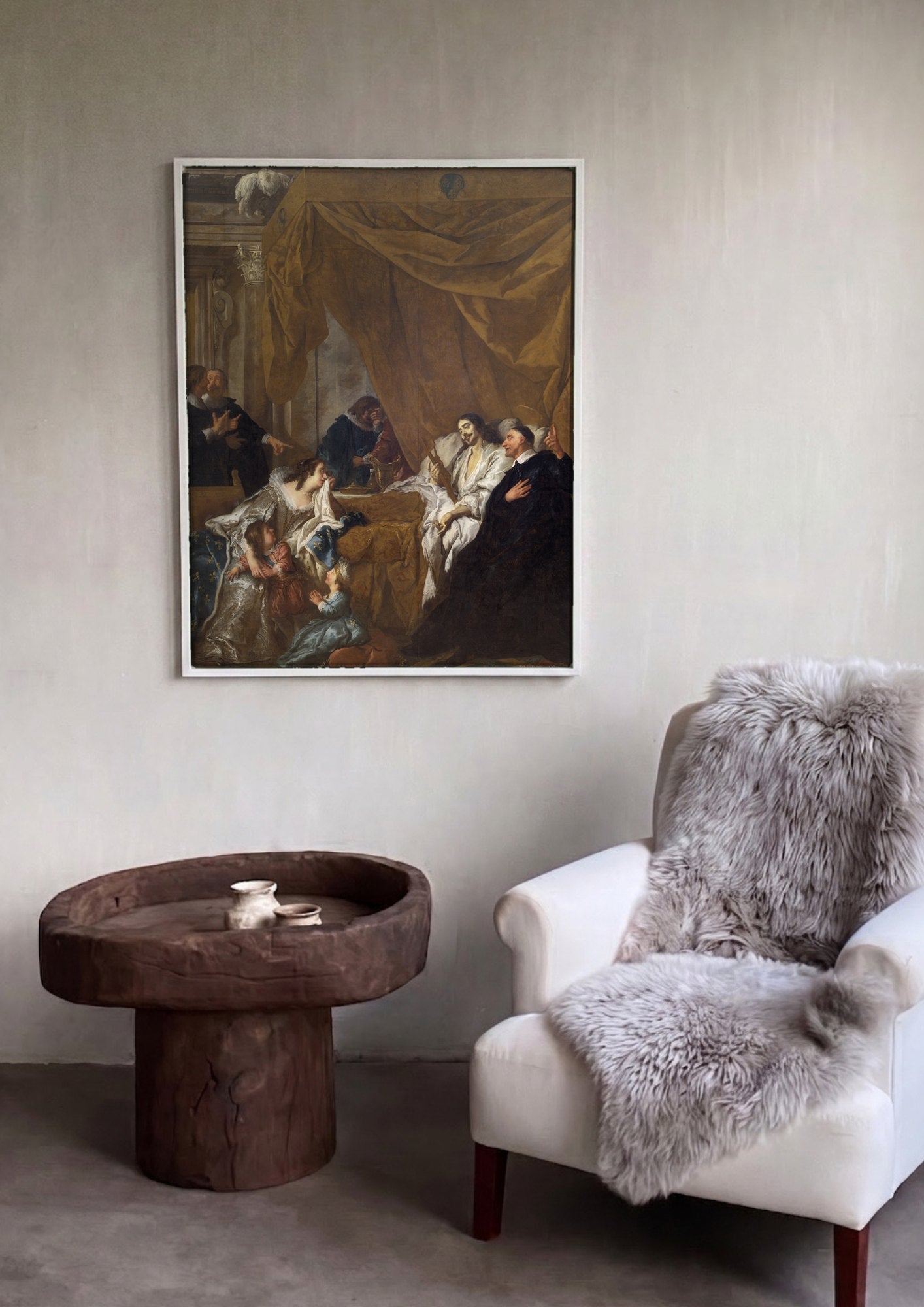 Quadro Decorativo A Morte de Dario - Jean François de Troy | quadro emoldurado na parede
