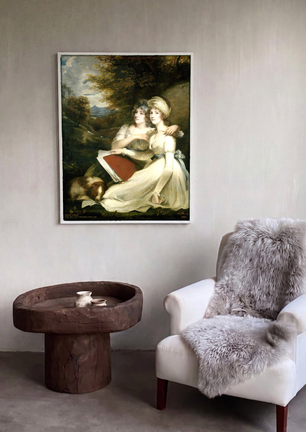 Quadro Decorativo Marianne e Amelia Frankland - John Hoppner | quadro emoldurado na parede