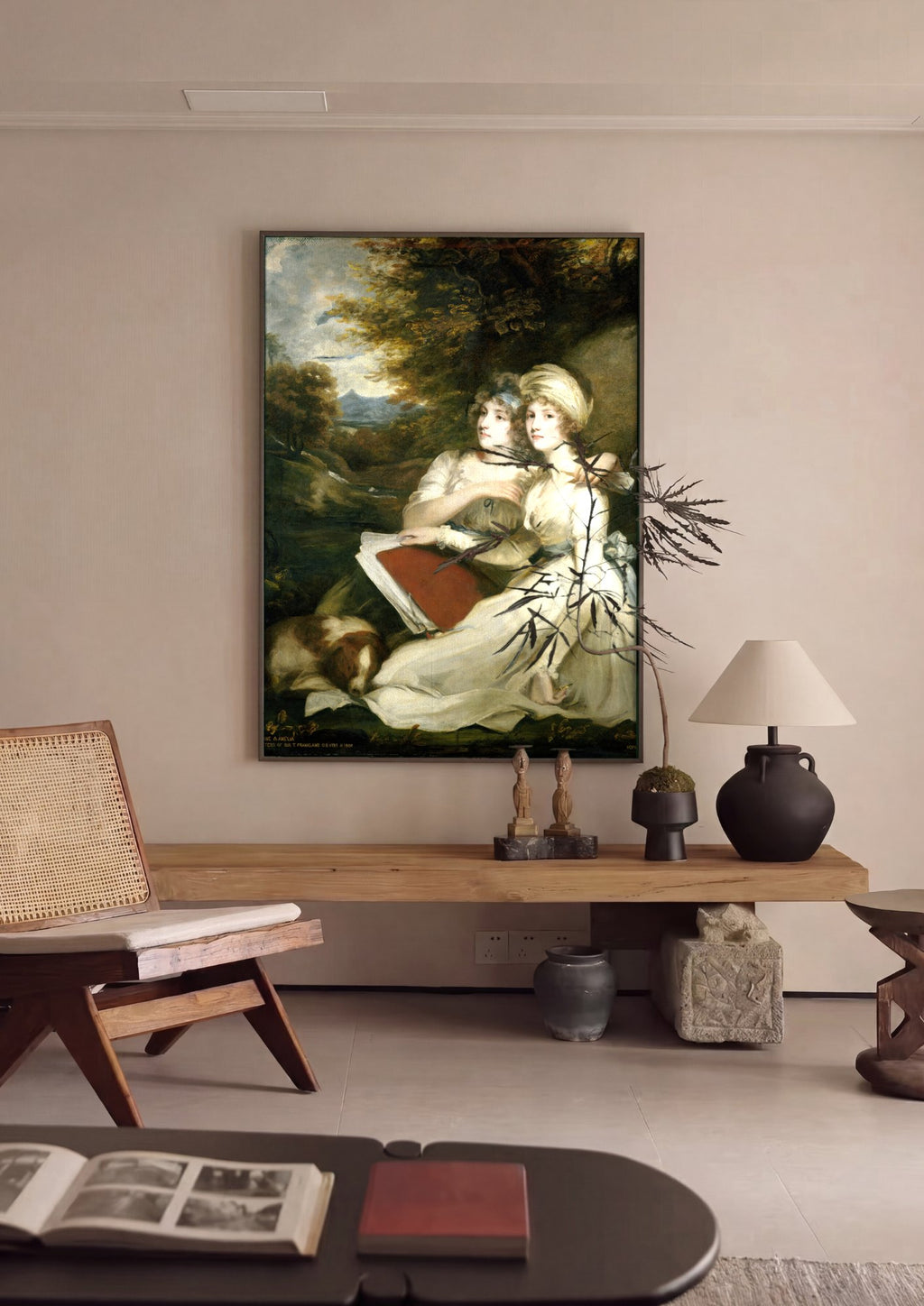 Quadro Decorativo Marianne e Amelia Frankland - John Hoppner | quadro emoldurado na parede