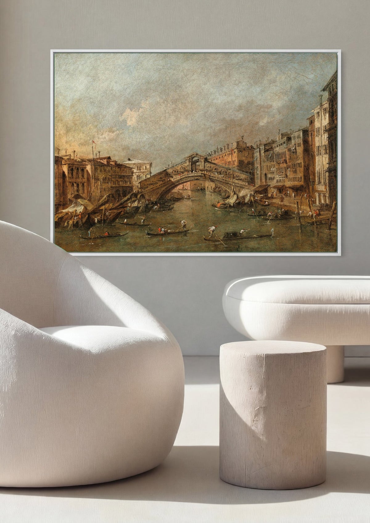 Quadro Decorativo Ponte de Rialto em Veneza - Guardi | quadro emoldurado na parede