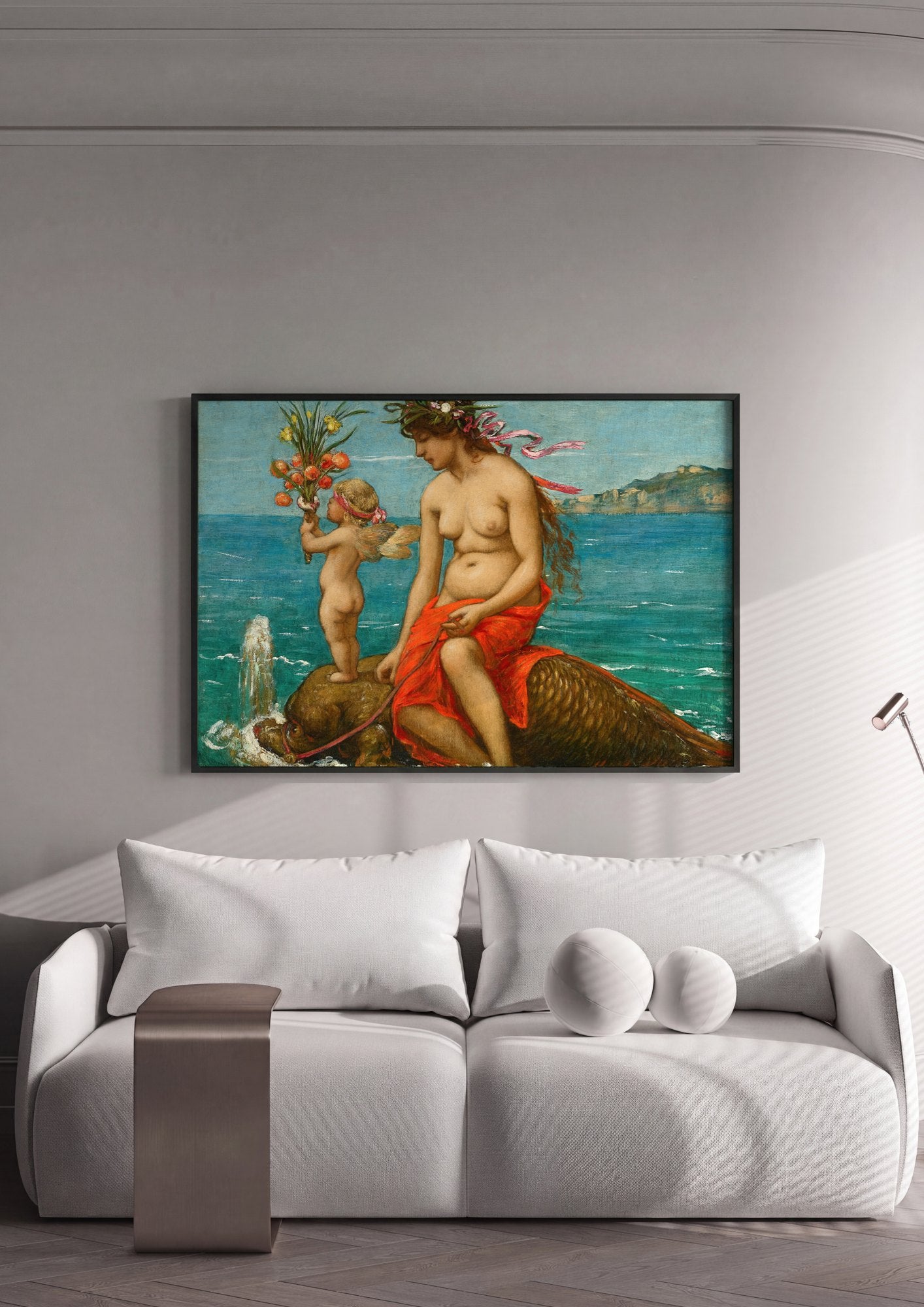 Quadro Decorativo A Chegada de Vênus - Hans Thoma | quadro emoldurado na parede