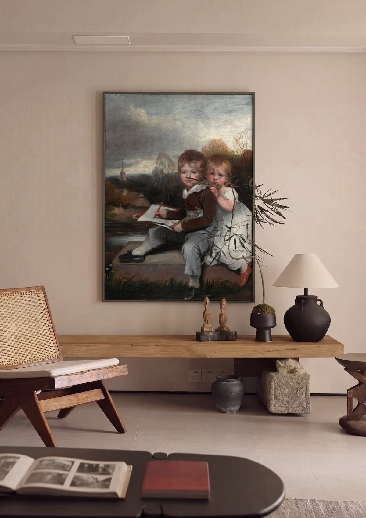 Quadro Decorativo Crianças Compondo - John Hoppner | quadro emoldurado na parede