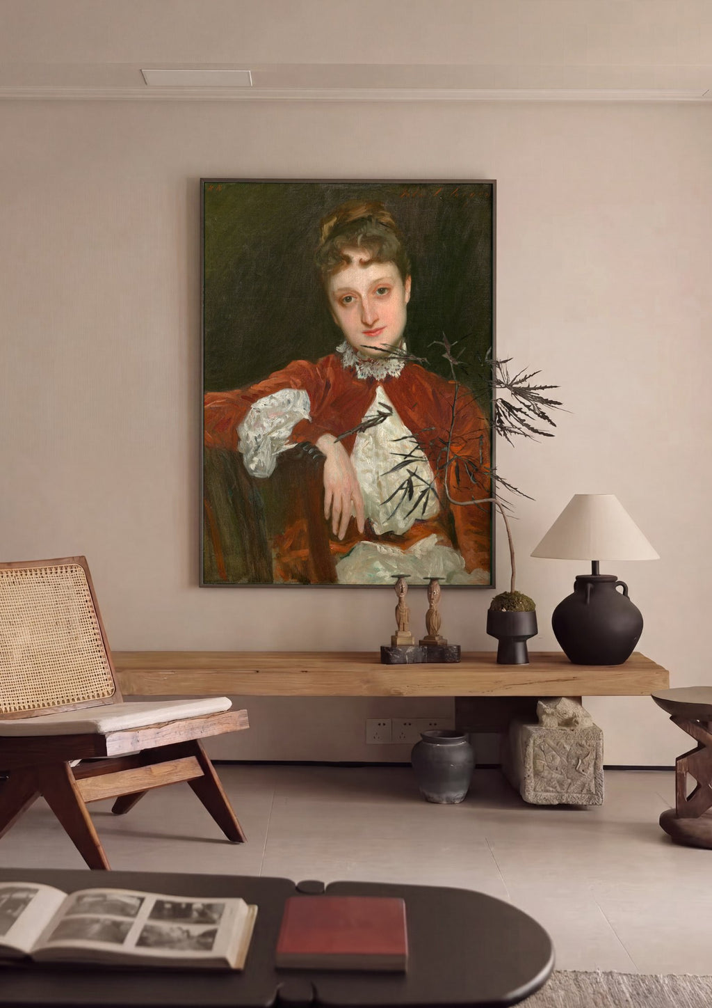 Quadro Decorativo Retrato de Mulher - John Singer Sargent | quadro emoldurado na parede