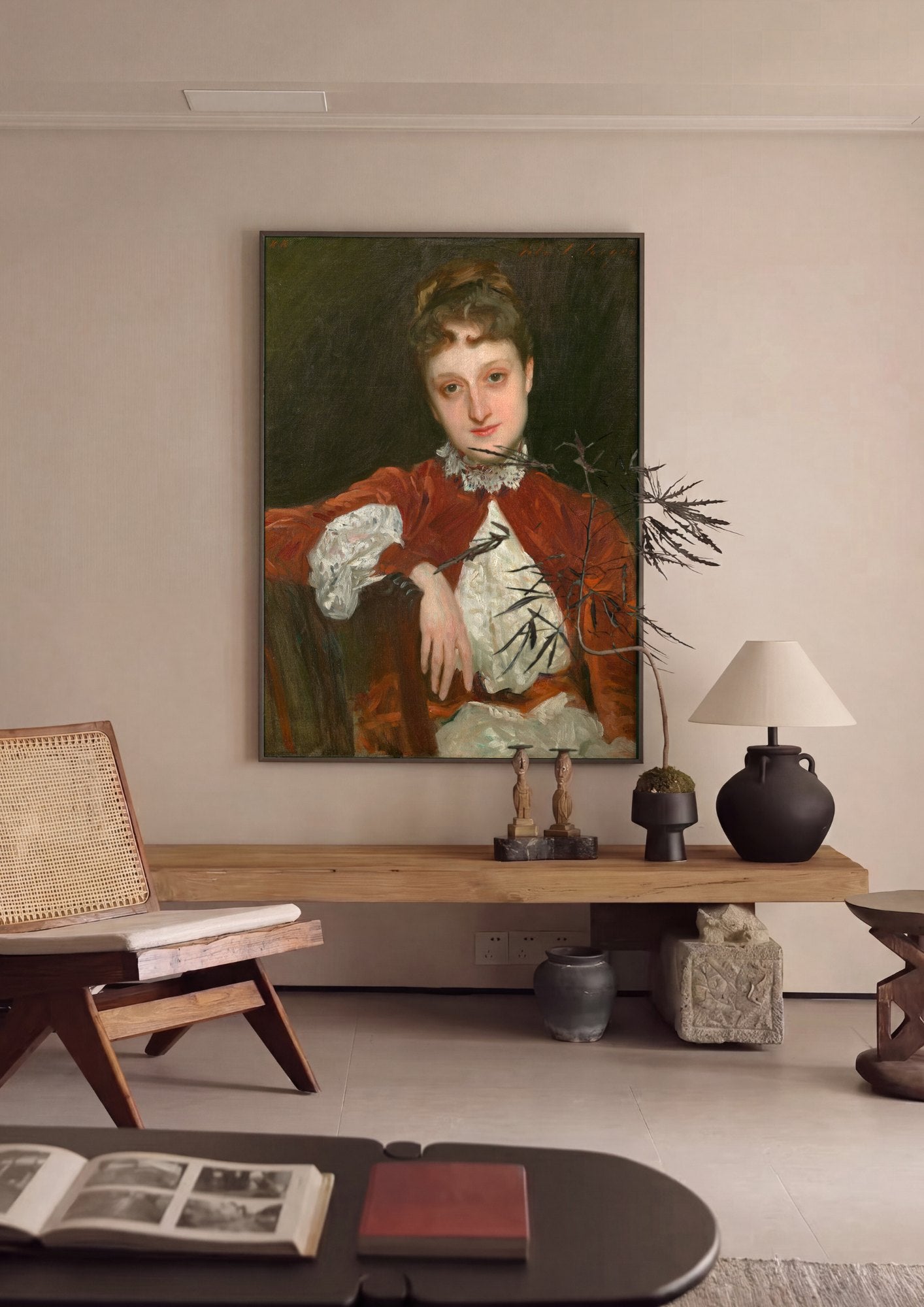 Quadro Decorativo Retrato de Mulher - John Singer Sargent | quadro emoldurado na parede