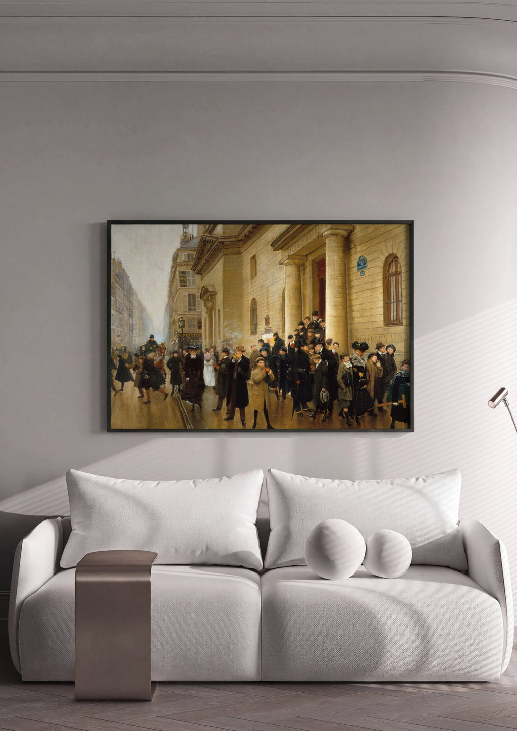 Quadro Decorativo A Saída da Escola – Jean Béraud | quadro emoldurado na parede