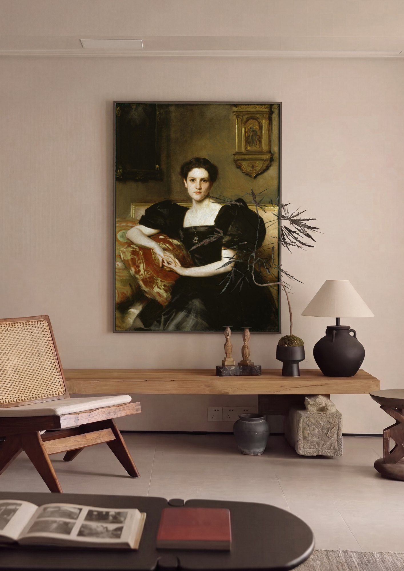 Quadro Decorativo Retrato de Mulher - John Singer Sargent | quadro emoldurado na parede