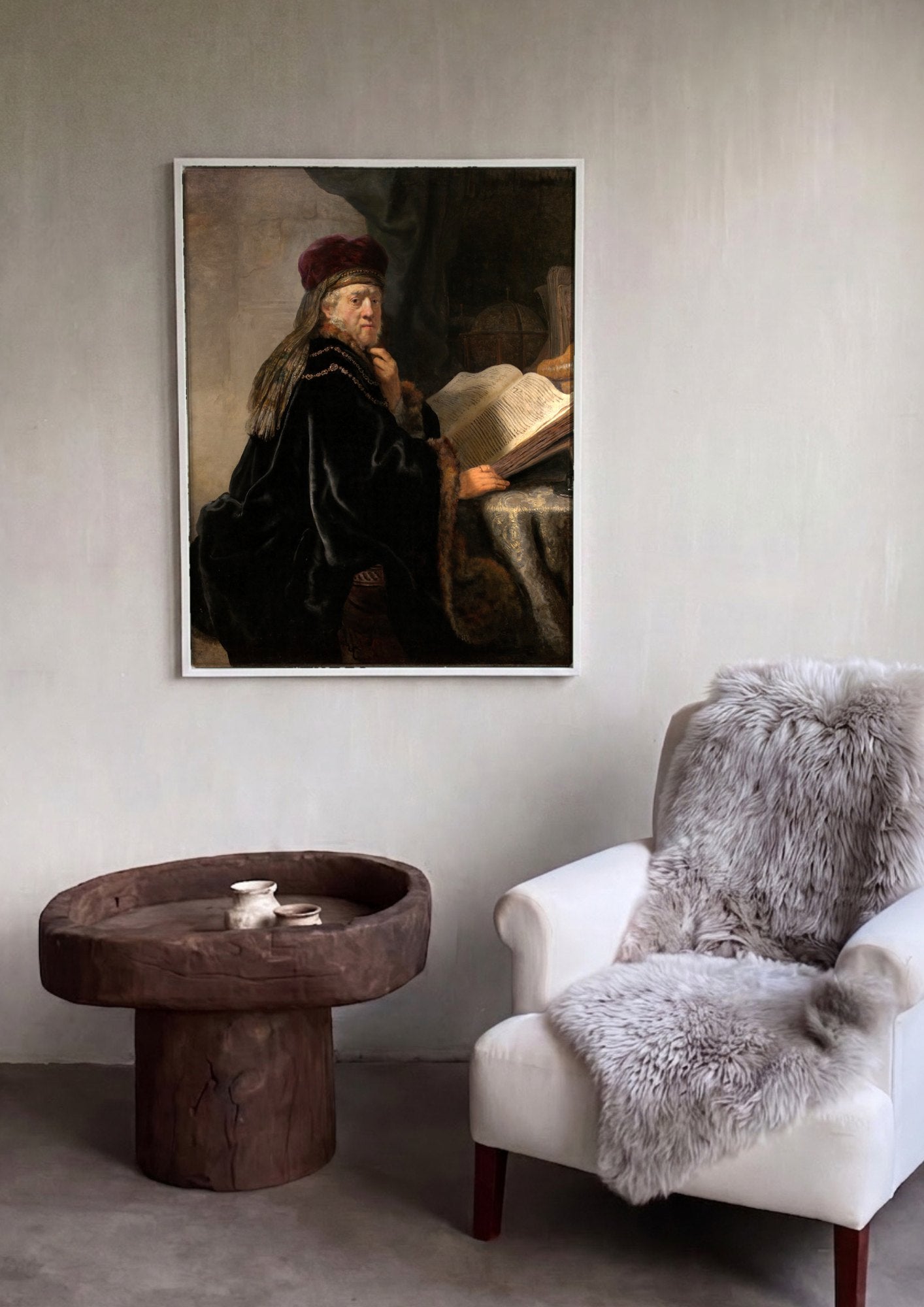 Quadro Decorativo O Estudioso (ou O Rabino) - Rembrandt | quadro emoldurado na parede