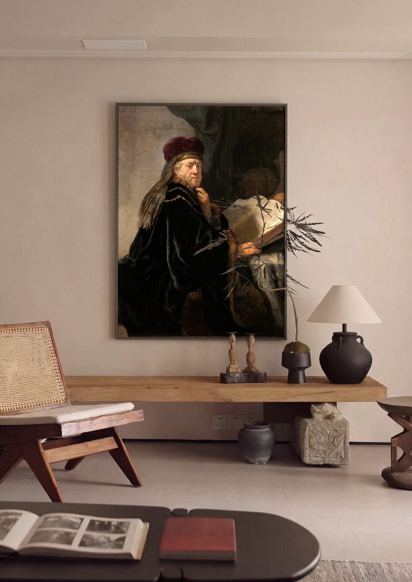 Quadro Decorativo O Estudioso (ou O Rabino) - Rembrandt | quadro emoldurado na parede