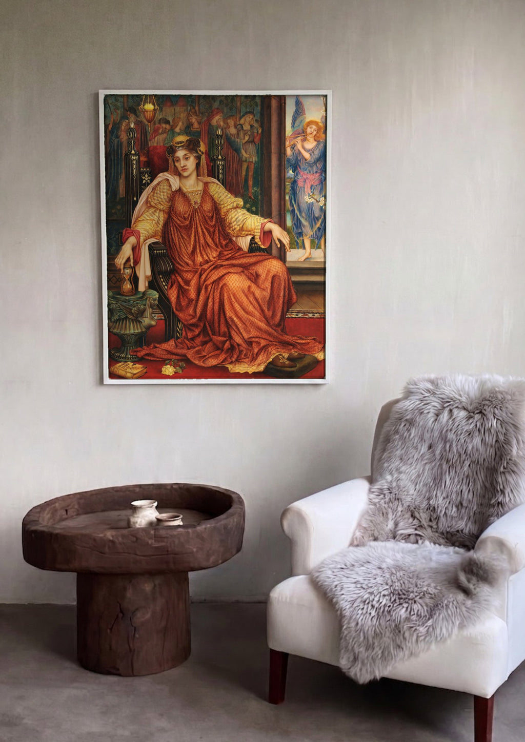 Quadro Decorativo 'The Hour Glass' - Evelyn De Morgan | quadro emoldurado na parede