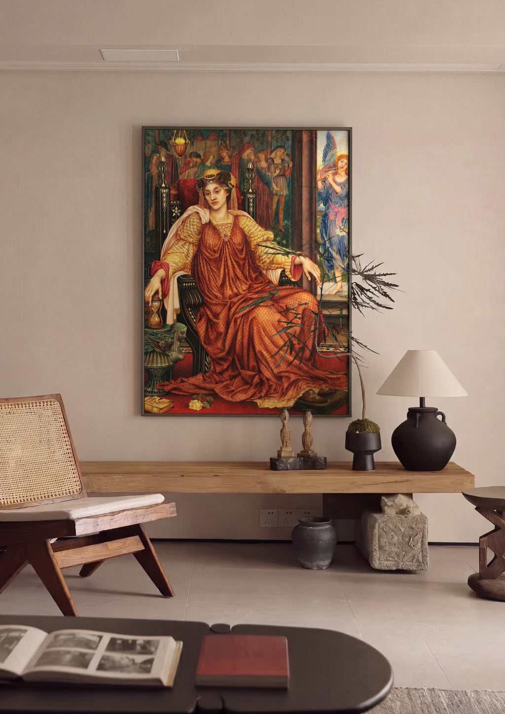 Quadro Decorativo 'The Hour Glass' - Evelyn De Morgan | quadro emoldurado na parede