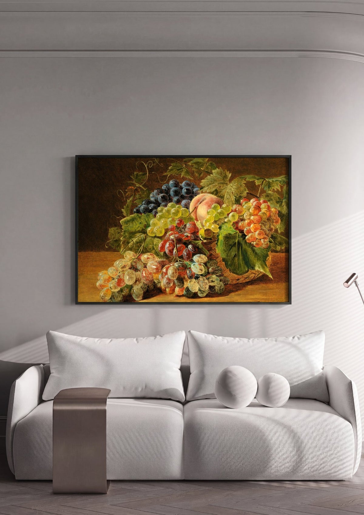 Quadro Decorativo Cesto de Frutas - Ferdinand Georg Waldmüller | quadro emoldurado na parede