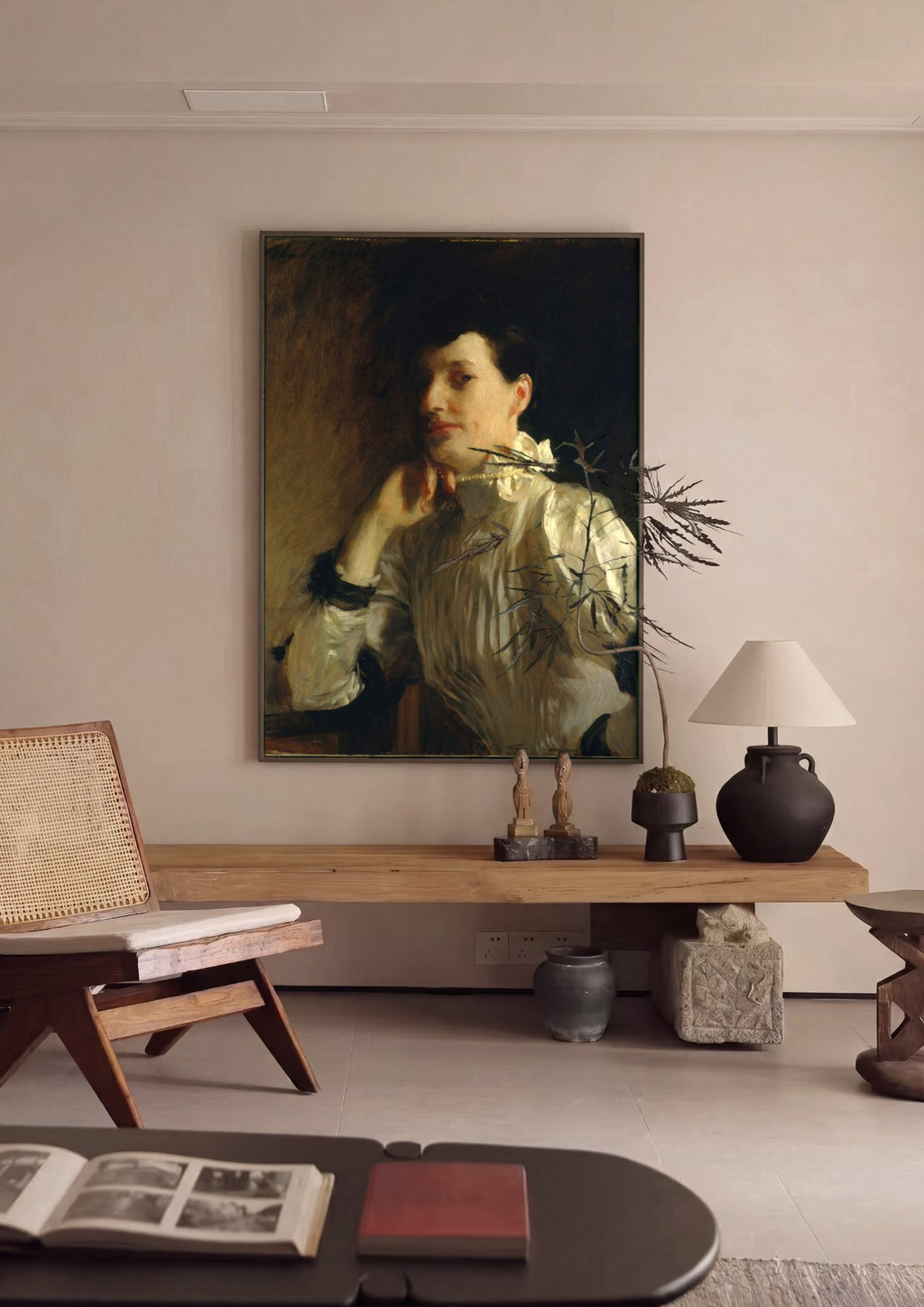 Quadro Decorativo Retrato de Mulher - John Singer Sargent | quadro emoldurado na parede