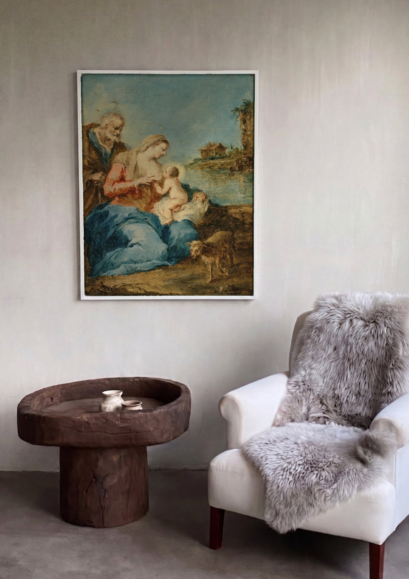Quadro Decorativo A Sagrada Família - Francesco Guardi | quadro emoldurado na parede